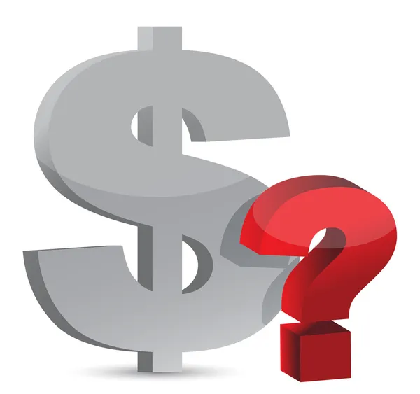 Currency question mark — Stock Photo, Image