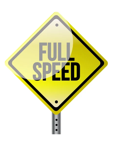 Placa de velocidade máxima à frente — Fotografia de Stock
