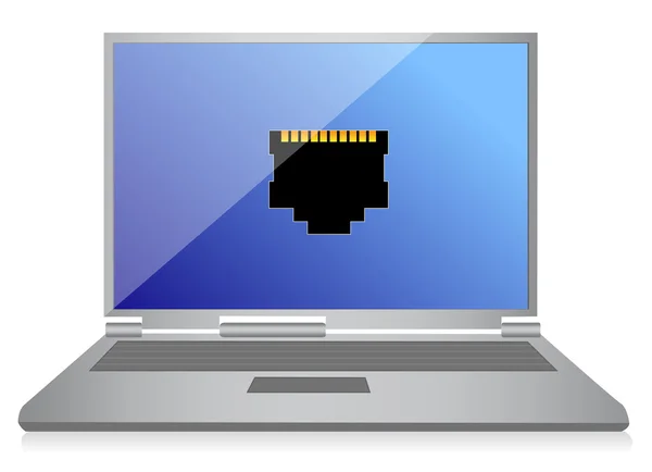 Laptop-Verbindung Konzept Internet — Stockfoto