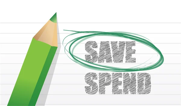 Save instead of Spend — Stock Photo, Image