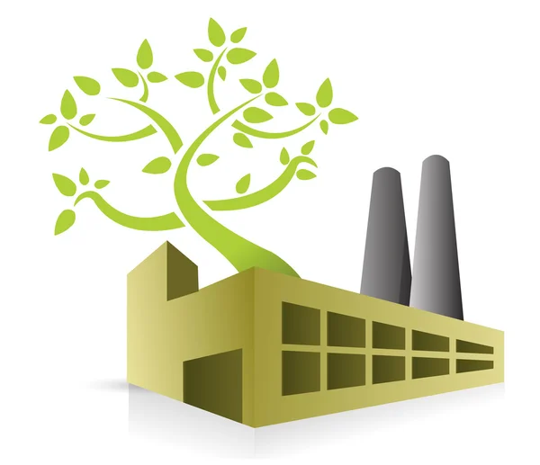 Eco energy factory — Stock Photo, Image