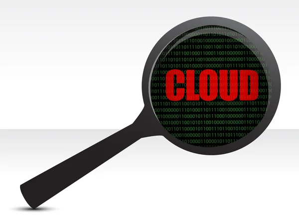 Web cloud magnifier search — Stock Photo, Image