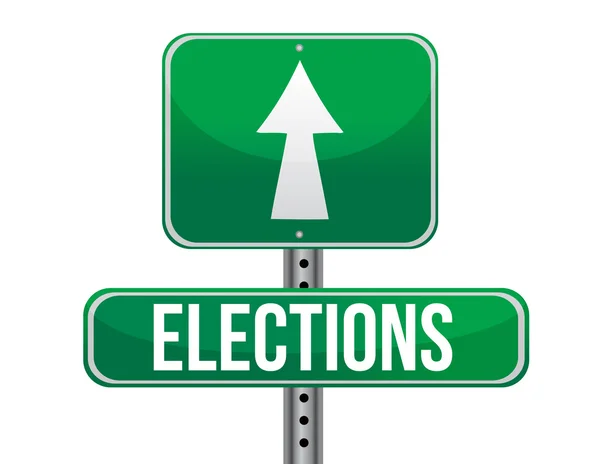 Elections road sign — Stock Photo, Image