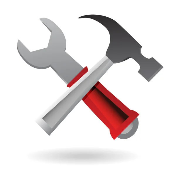 Hammer and Wrench Icon — Stock Photo, Image