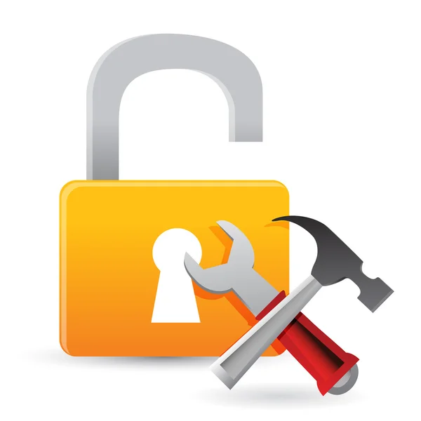 Unlock tools concept — Stock Photo, Image