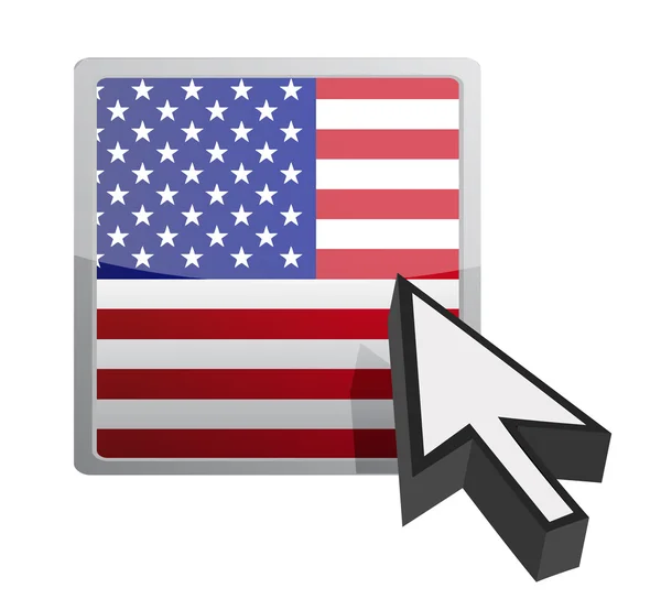 US button and cursor — Stock Photo, Image