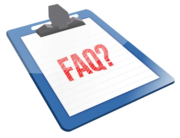 Faq-Symbol-Zwischenablage — Stockfoto