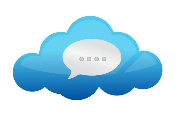 Cloud Chat ikonen: Cloud Computing koncept — Stockfoto