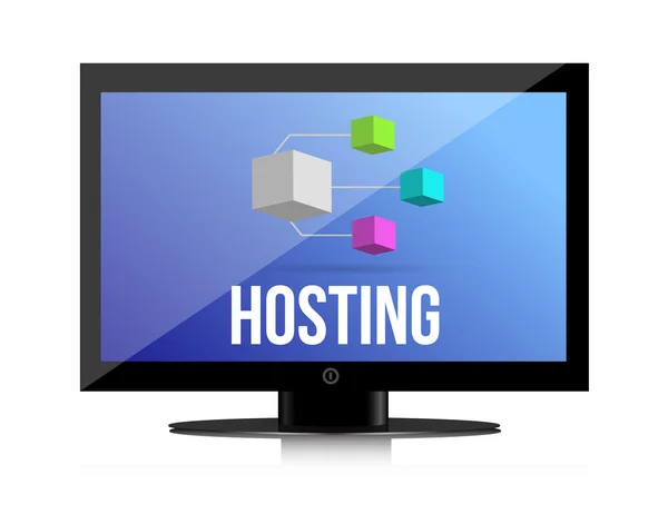 Hosting, Concetto di rete — Foto Stock