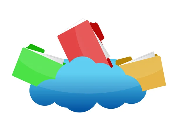 Filer på cloud computing — Stockfoto