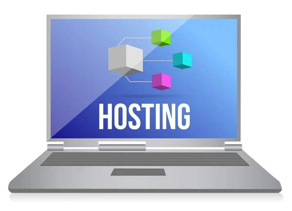 Hosting, Netzwerkkonzept — Stockfoto
