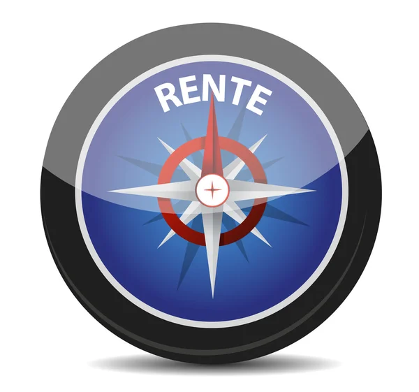 Tłumaczenie tekstu w języku niemieckim "rente", do emerytury — Zdjęcie stockowe