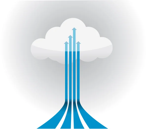 Cloud con connessioni freccia — Foto Stock