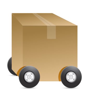kahverengi paket araba şekil