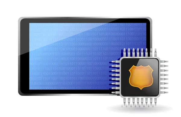 チップとタブレット コンピューター — ストック写真