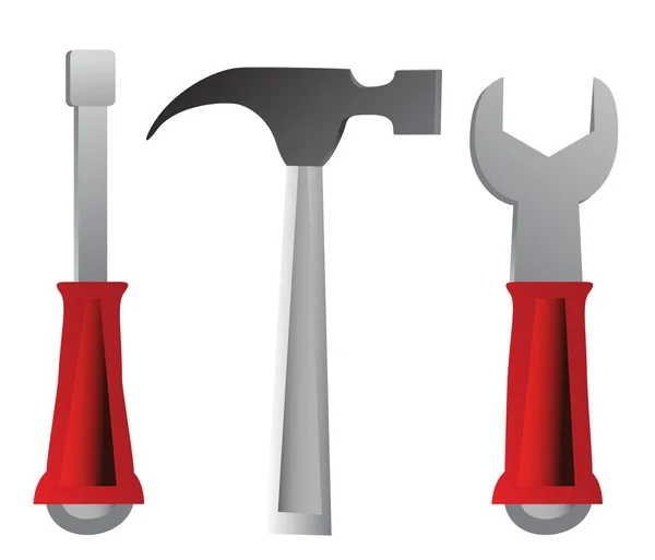 Hammer, screwdriver, wrench. — Stock Photo, Image