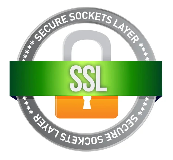 Selo SSL do botão — Fotografia de Stock