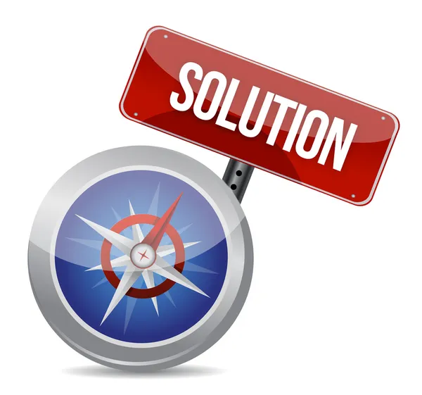 Solution conceptual image compass — Stock Photo, Image