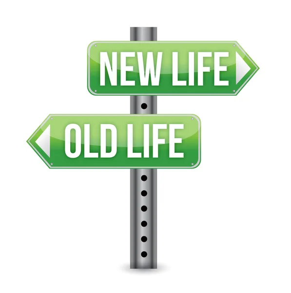 Nieuwe of oude leven teken — Stockfoto