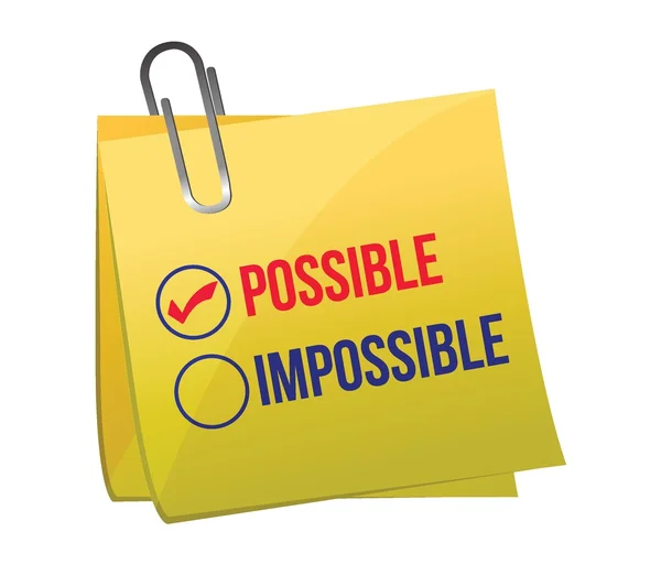 Possible contre impossible — Image vectorielle