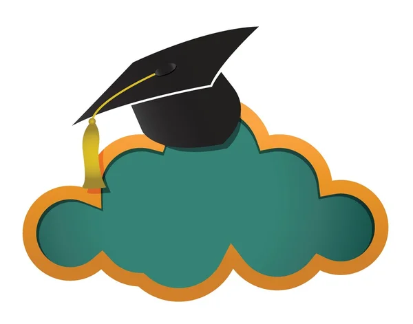 Educación cloud board en línea — Vector de stock