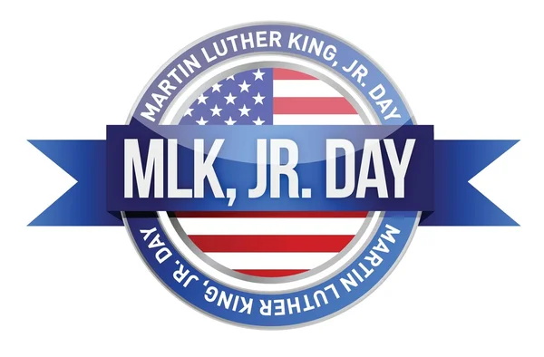 Martin luther king jr. us seal and banner — Stock Vector