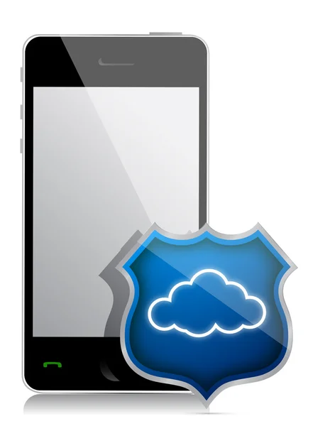Smartphone mrak bezpečnostní koncepce — Stock fotografie