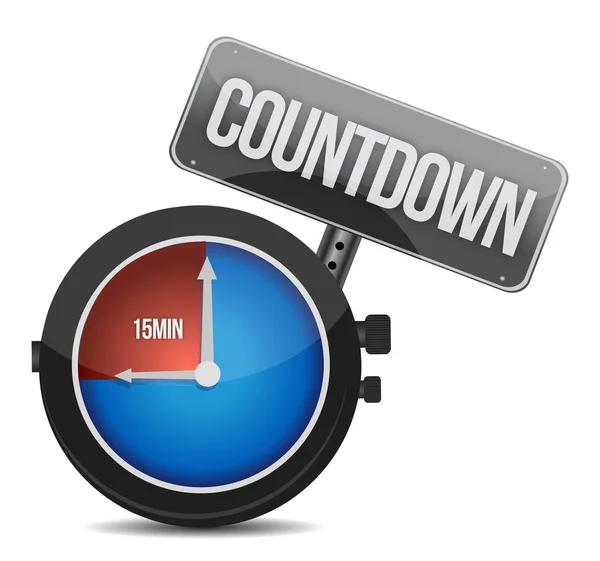 Watch with the word countdown — Stock Photo, Image