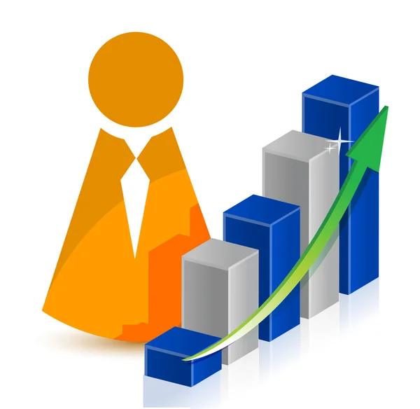 Üzleti ikon és diagram — Stock Fotó