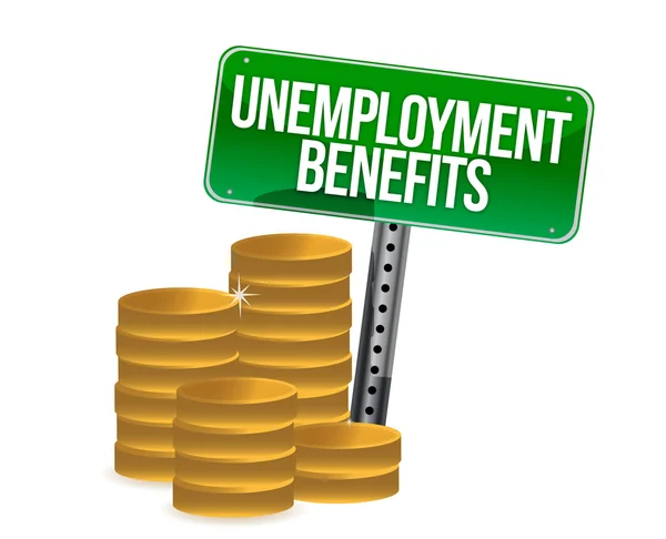 Unemployment benefits coins — Stock Photo, Image