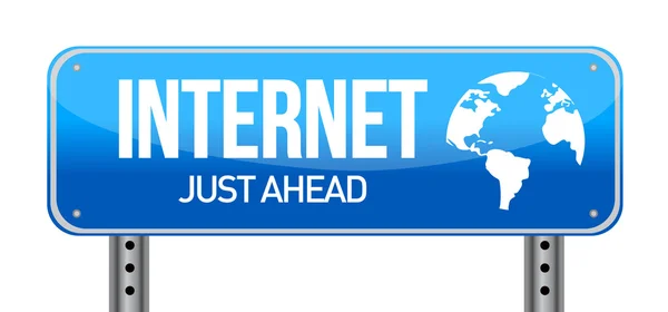 Firmar Internet — Foto de Stock