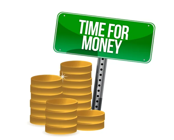 Time for money coins — Stock Photo, Image