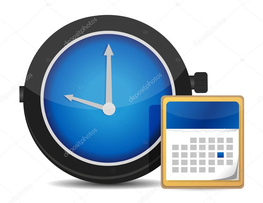 office clock and calendar