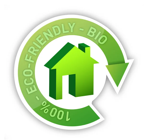 Eco home bio barátságos ház fogalma — Stock Fotó