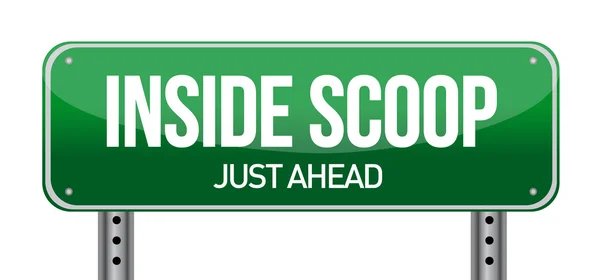 Inside Scoop Green Road Sign — Stock Photo, Image