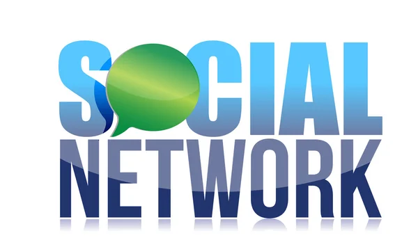 Template of the sign social network — Stock Photo, Image