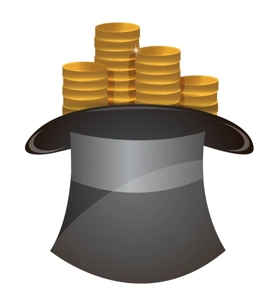 Coin in hat — Stock Photo, Image