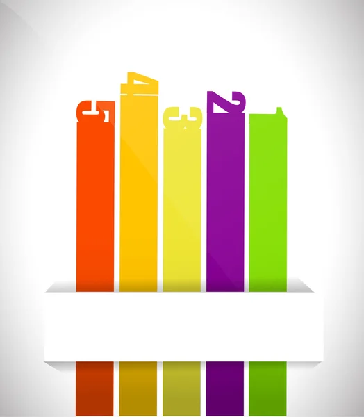 Paper style labels graph — Stock Photo, Image