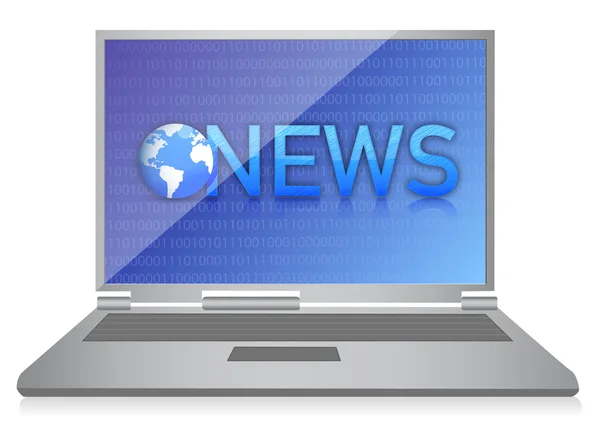 Laptop showing NEWS on screen — Stock Photo, Image