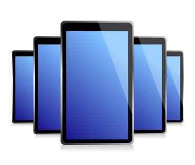 Elektronik tabletler kümesi