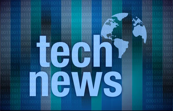 Tech News on digital background — Stock Photo, Image