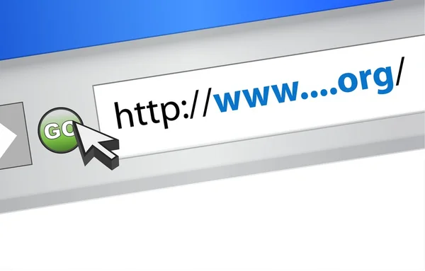 Строка URL-адреса org — стоковое фото