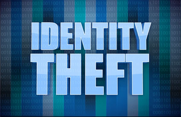 Identity theft binary concept in word — Stock Photo, Image