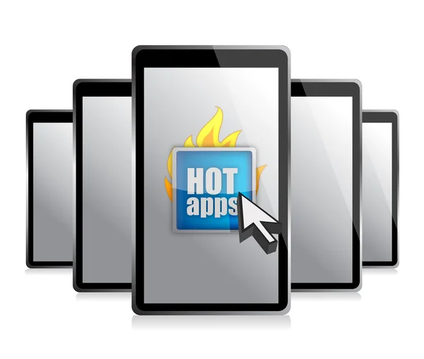 Hot technologie apps — Stockfoto