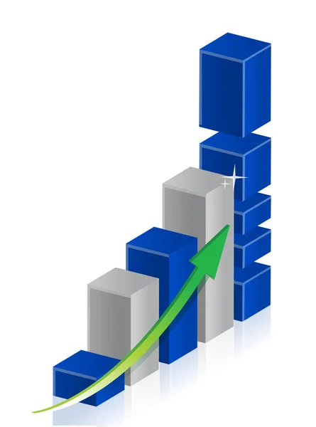 Merdiven-e doğru iş başarı grafiği — Stok fotoğraf