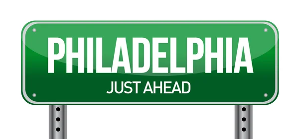 Road sign Philadelphia — Stock Photo, Image