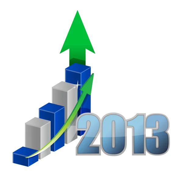 Year Business graph — Stock Photo, Image