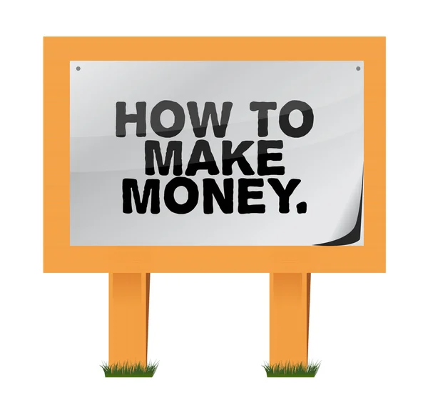 How to make money on a wood sign — Stock Photo, Image