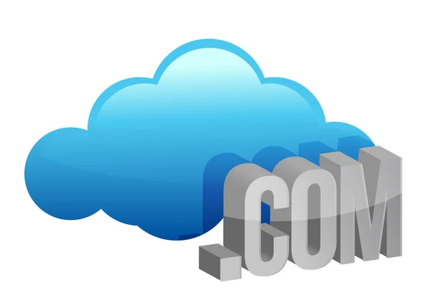 Computação em nuvem .com — Fotografia de Stock