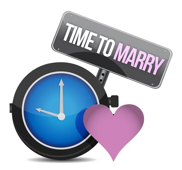 White clock with words Time to Marry — Stock Photo, Image